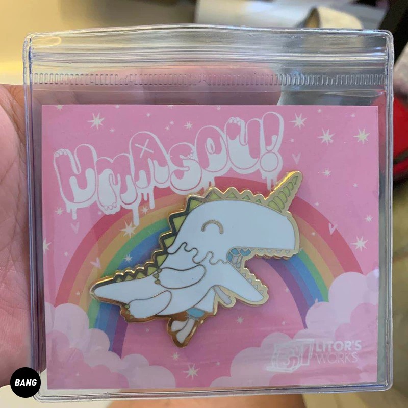 LITOR’S WORKS Umasou Limited Collectible Dinosaur Girl Badge New