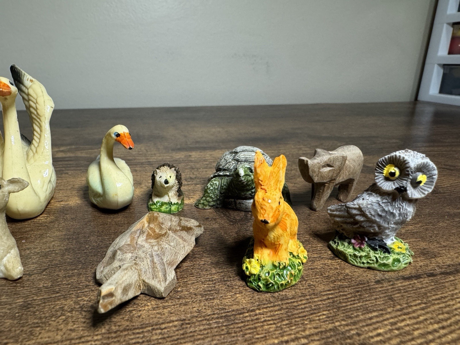 Glass, Wood, and Plastic Animal Figures All Figures Included