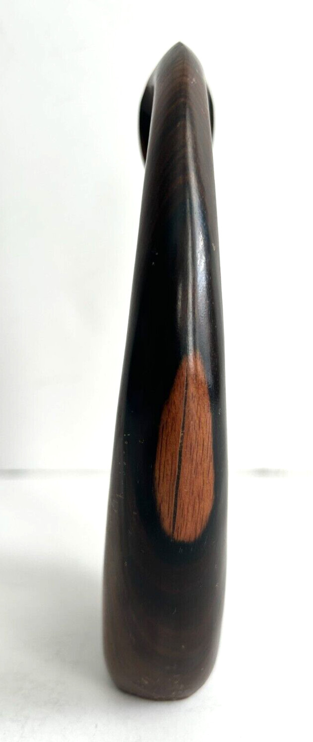 Mid-Centiry Modern Swans Wood & Brass Attributed to Charles Marcak Folk Artist