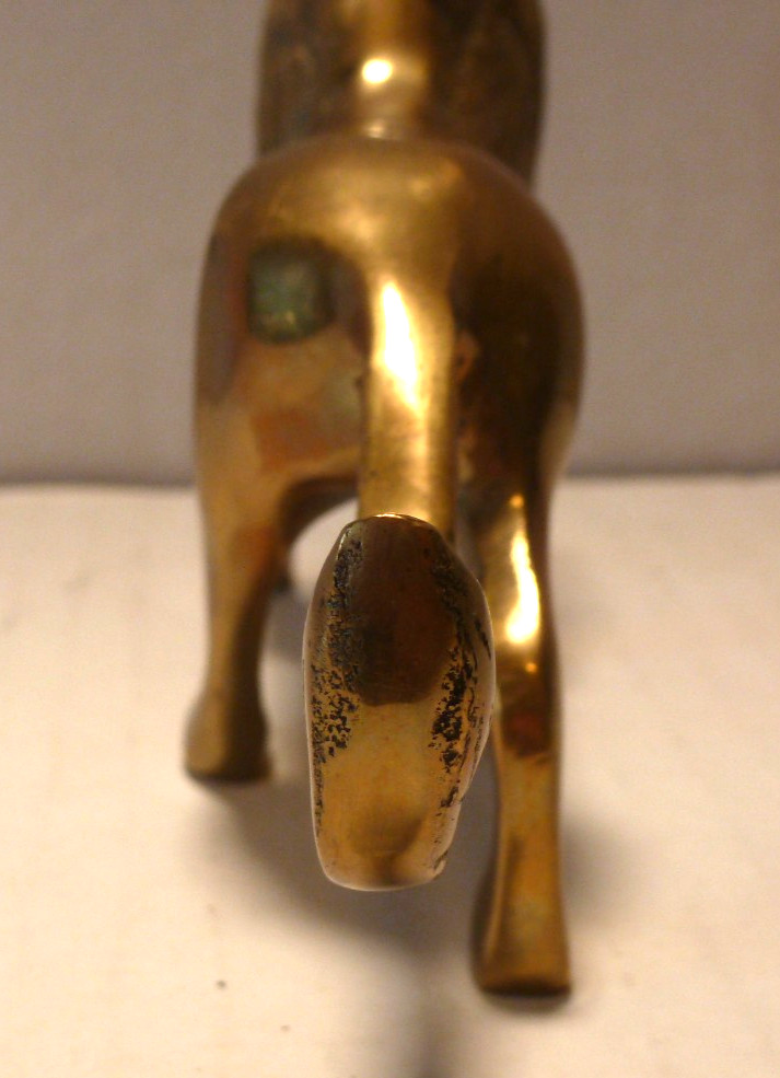 Vintage Solid Heavy Brass Leo Lion Sculpture Statue Figurine King of The Jungle