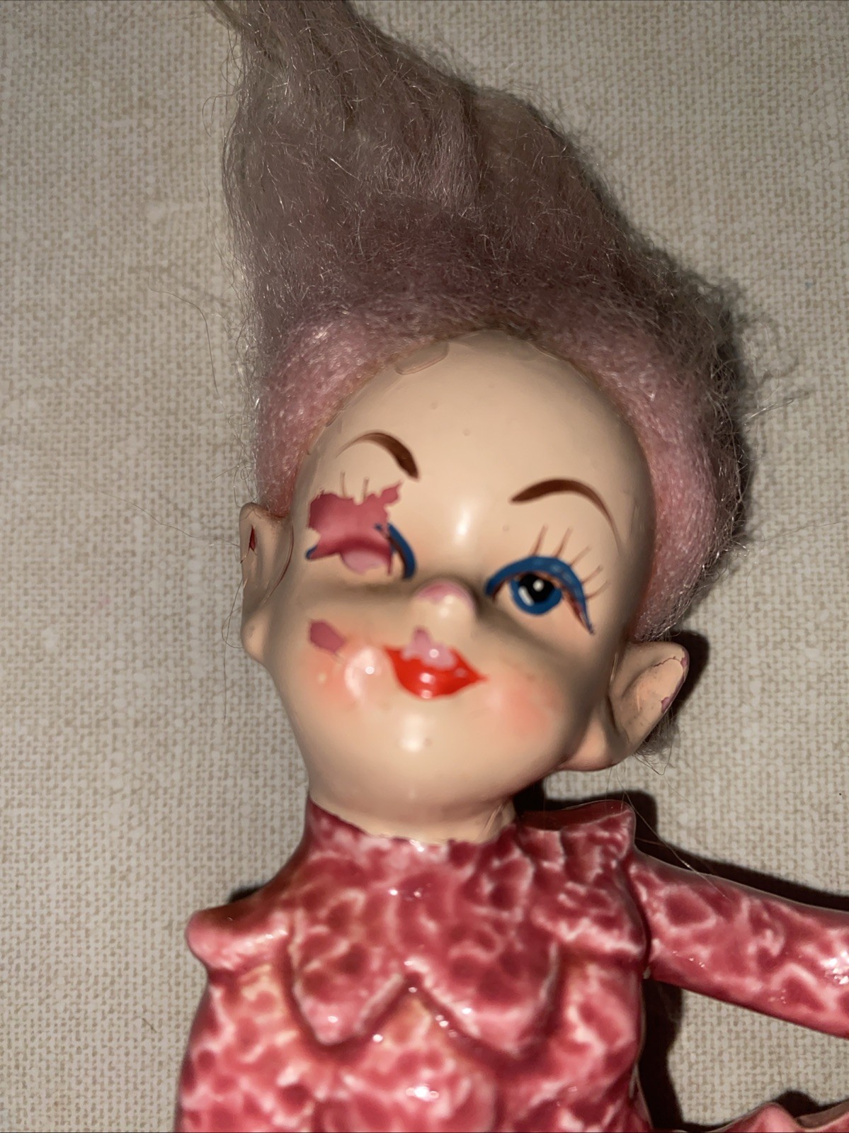 1950’s MCM Vintage Ceramic Pixie Elf Figurine BRINN’s JAPAN T 1490