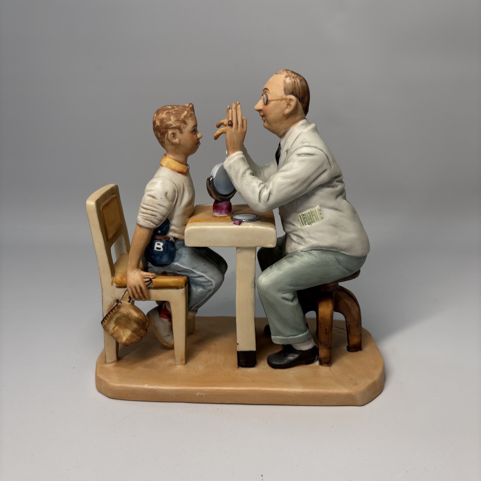 Norman Rockwell Figurine “Optometrist” Gorham 1976 Vintage
