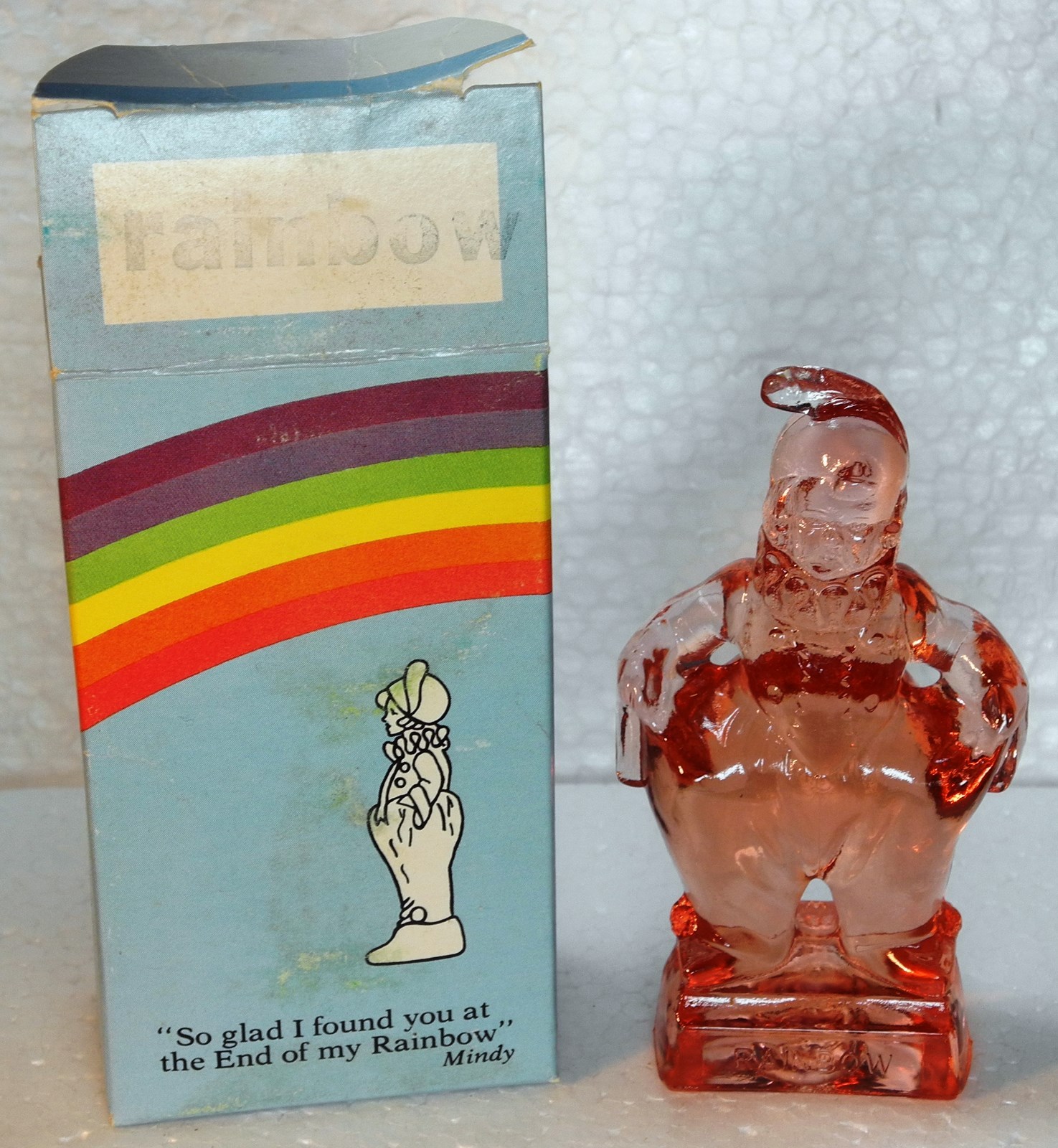 Mosser Glass MINDY Clown “RAINBOW” Piece of Set “So glad I found you…..
