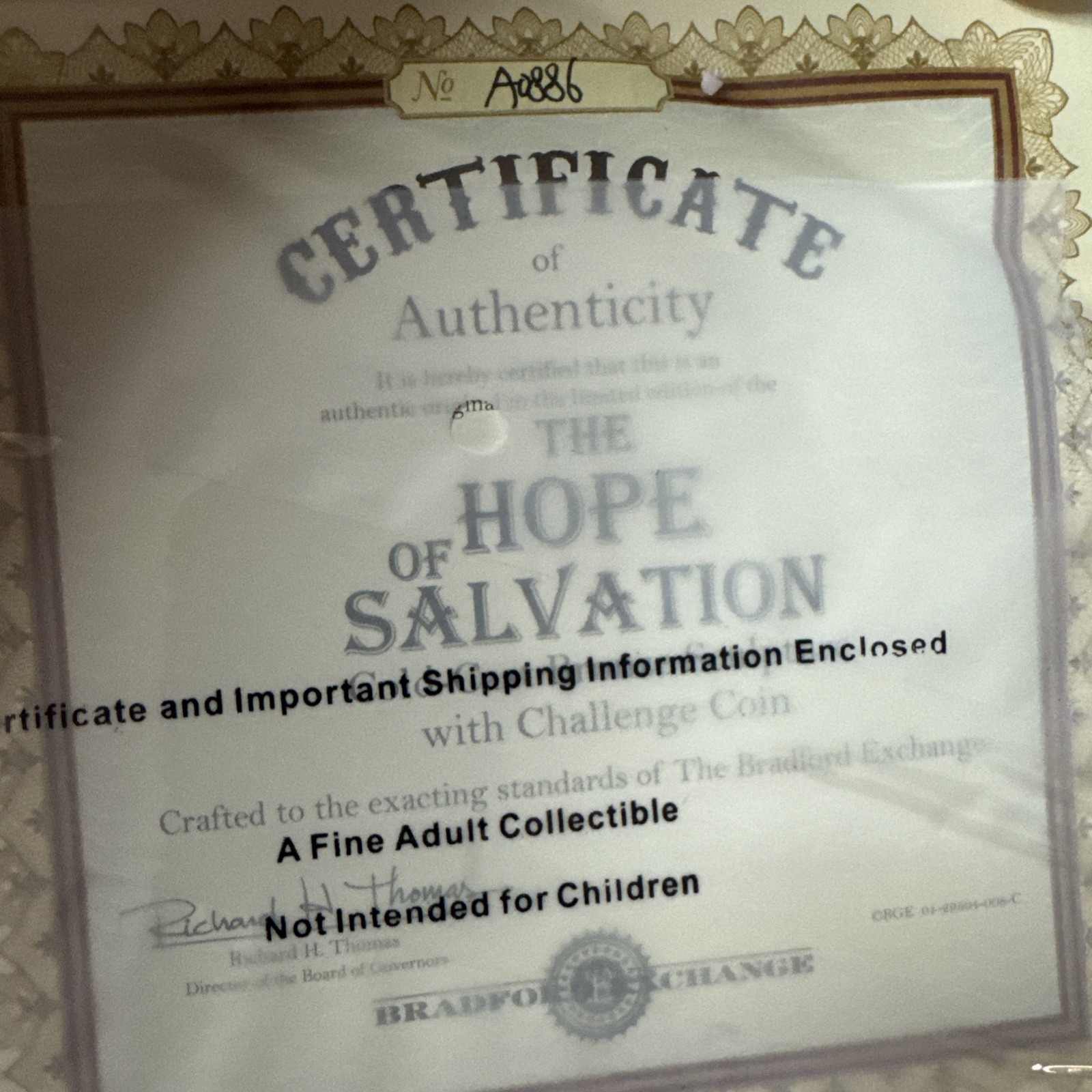 The Bradford Exchange Hope Of Salvation Religious Sculpture Issue #8
