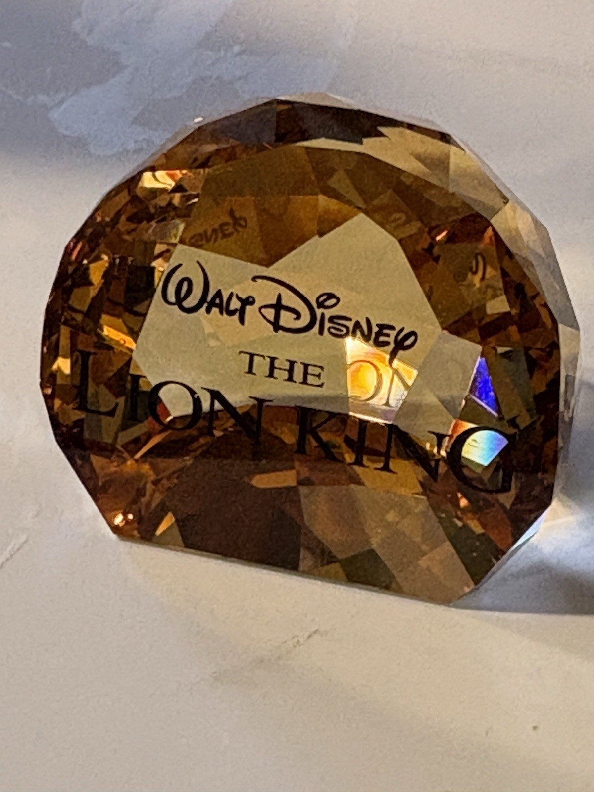 Swarovski Crystal 1055087 The Lion King Title Plaque In Box With Certificate
