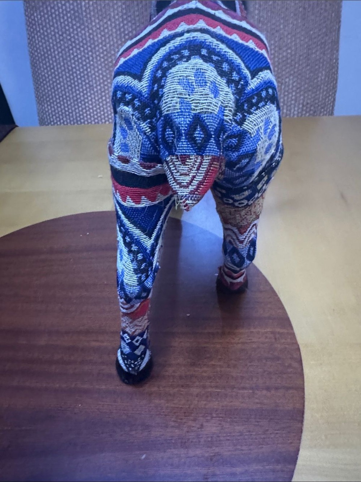Decorative Patterned Fabric Elk Figurine – Multicolor