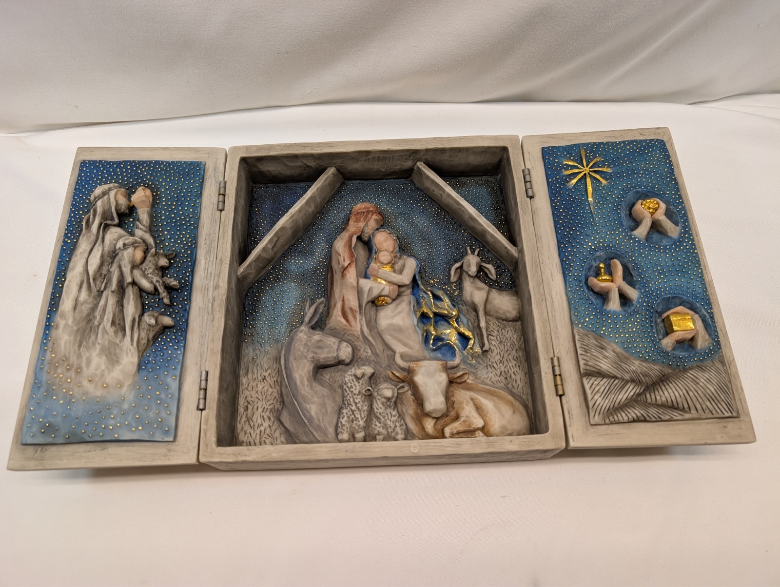 Demdaco Starry Night Nativity Scene Boxed 27370 Christmas Decor Set
