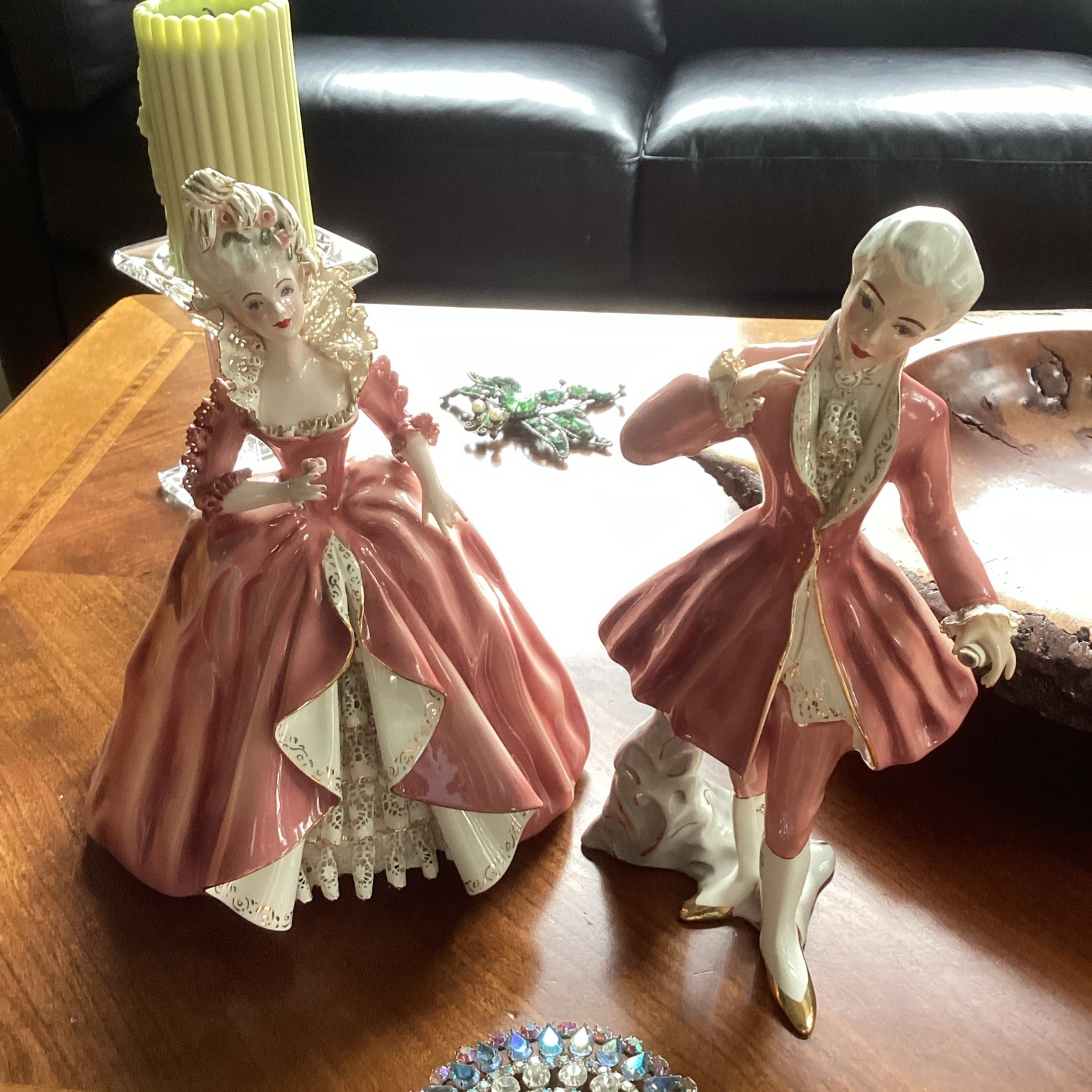 Florence Ceramics Pasadena, Pink Prima Donna and Leading Man, Rare
