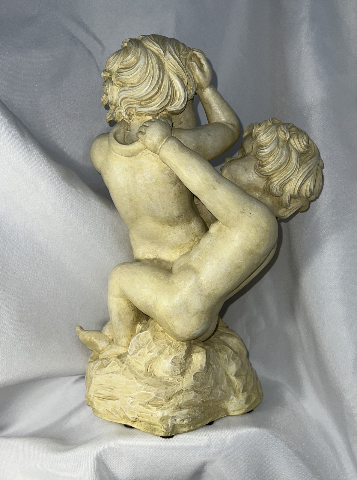 Vintage Collectible 14” Tall Precious Little Boys/Cherubs Playing Sculpture