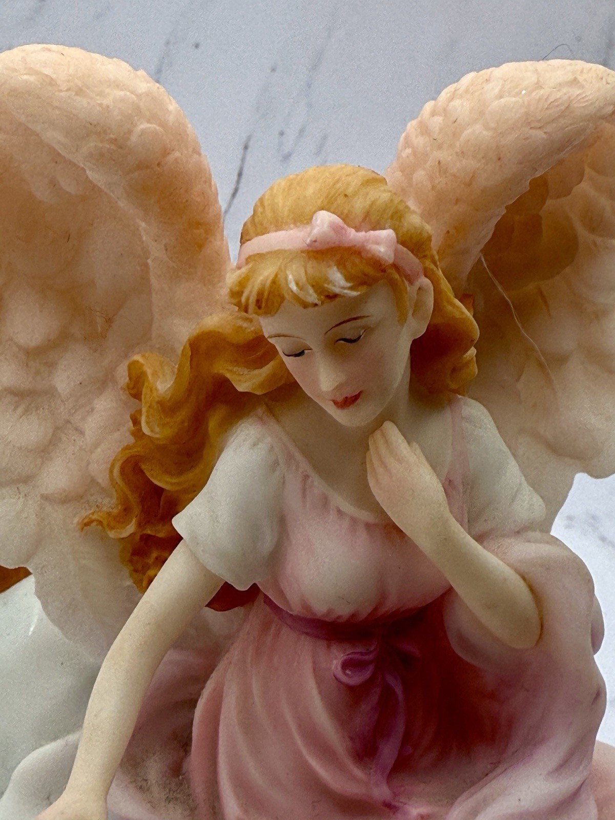 Seraphim Classics Angel “Heavenly Guardian” Boy Music Box #96697 Roman Inc 1998