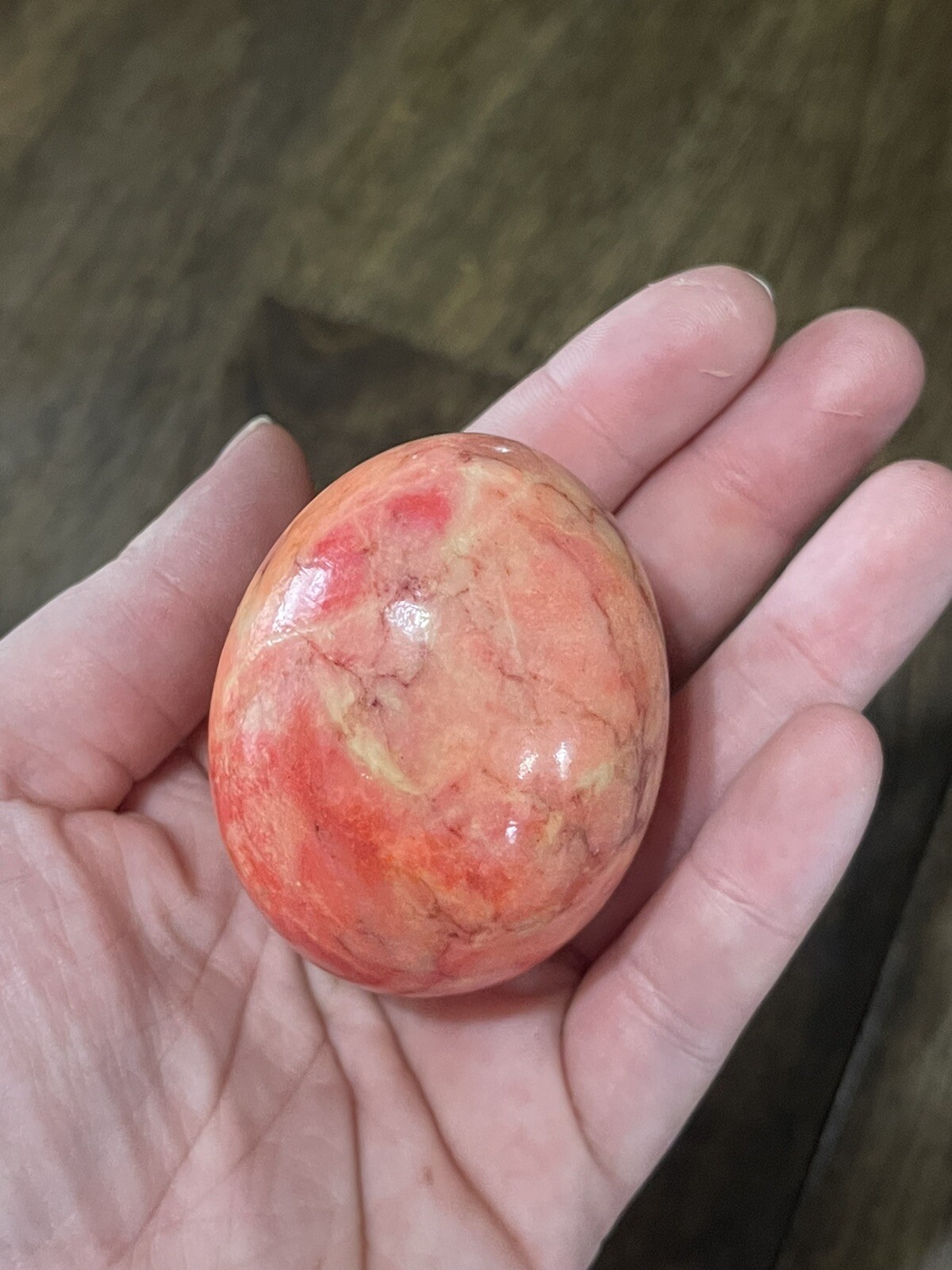 Lot Of 3 Decorative Eggs Heavy Stone, Pewter Display Collect Red Pink Faux Eggs