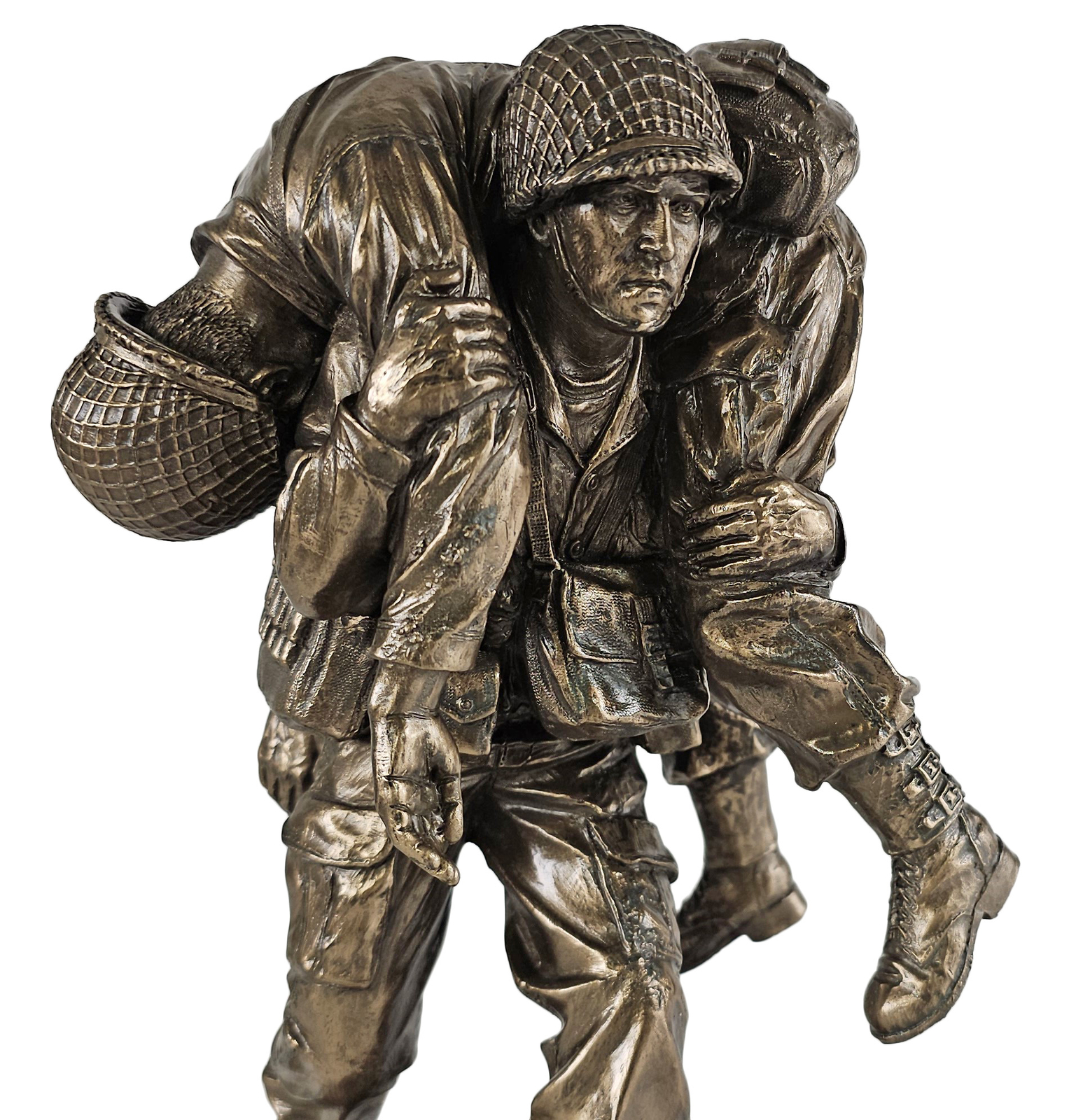 9 1/2 inch US Military No Soldier Left Behind Statue Antique Bronze Color