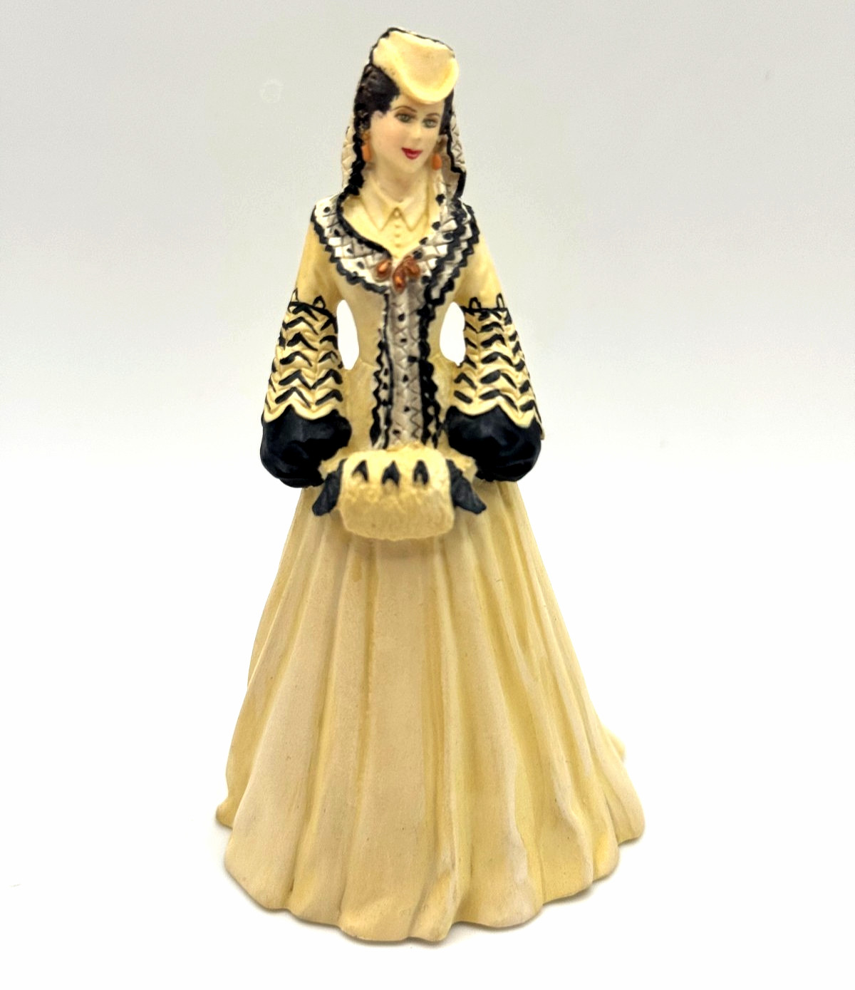 1991 Franklin Mint Gone With the Wind Scarlett O’Hara Figurine Yellow Day Dress