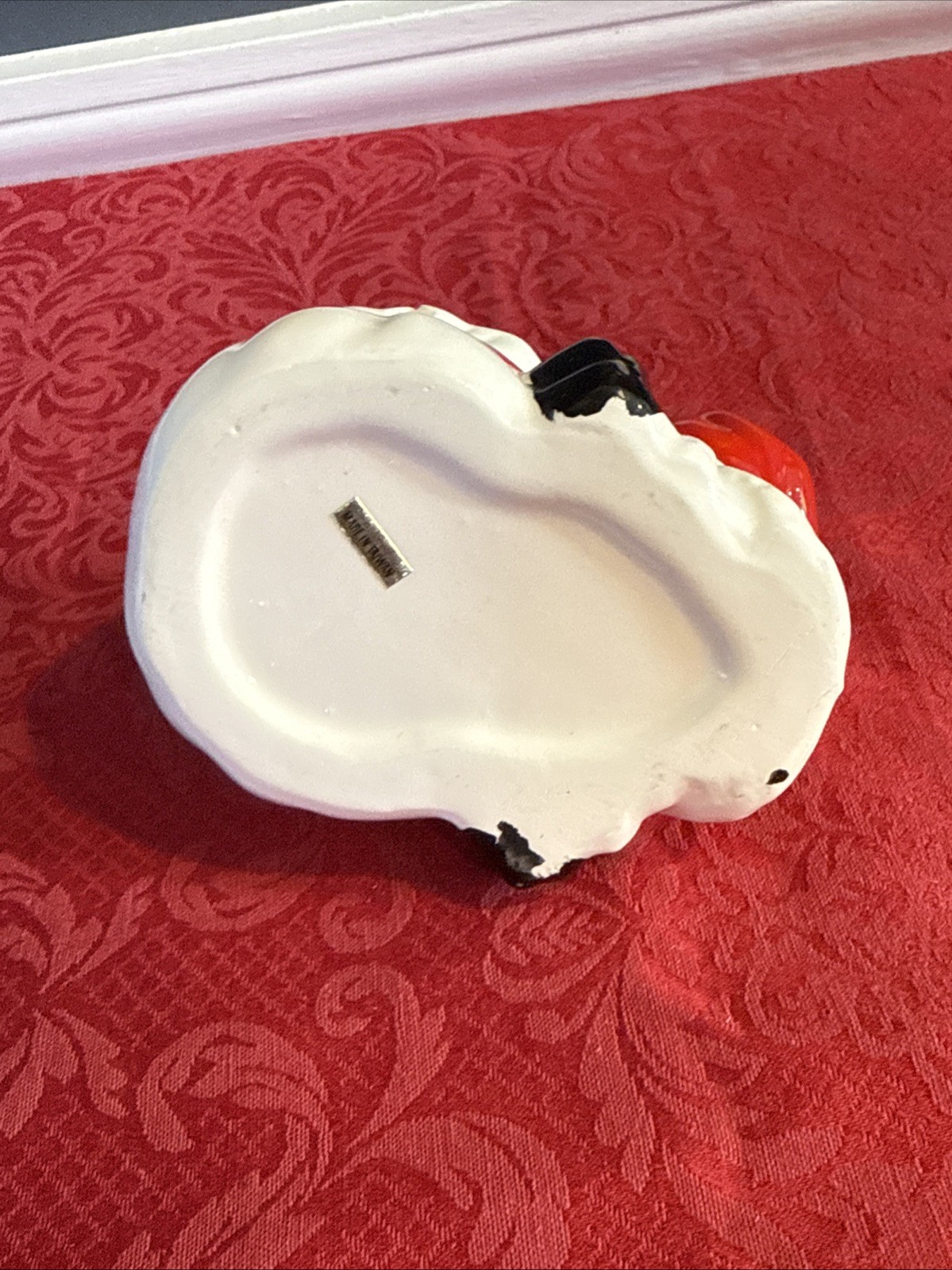Vintage SANTA Toy Bag Christmas Holiday Candy Dish Candle Holder 4” x3” 1960’s