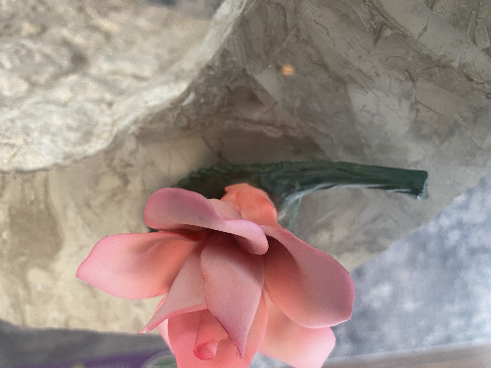 Vintage Napoleon Porcelain Pink Rose ~ Made in Italy Authentic