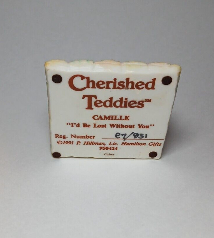 ⭐Cherished Teddies Camille⭐Bear Bunny Figurine⭐#950424 Lost Without You 1991