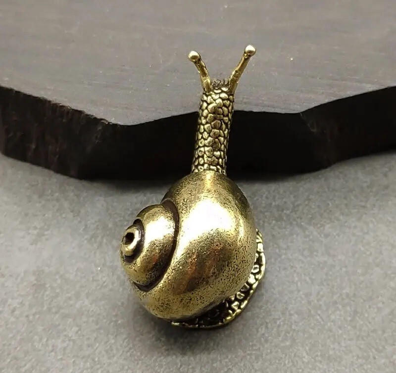 Brass Snail Figurines Small Statue Home Office Decoration Animal Figurines Gifts