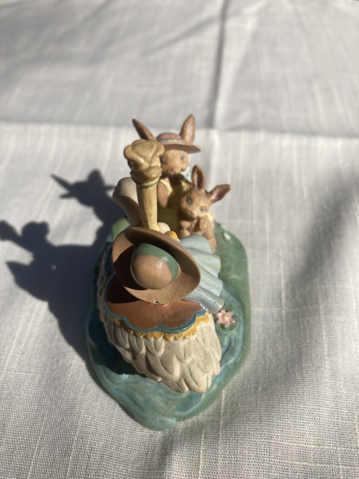 Vintage Avon 1993 Kathy Jeffers Carousel Bunny Mother Goose pre owned