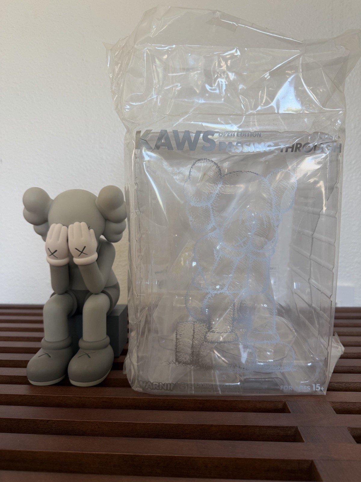 KAWS Open Edition Grey Seated Companion Figure 13” w/ Original Box Authentic