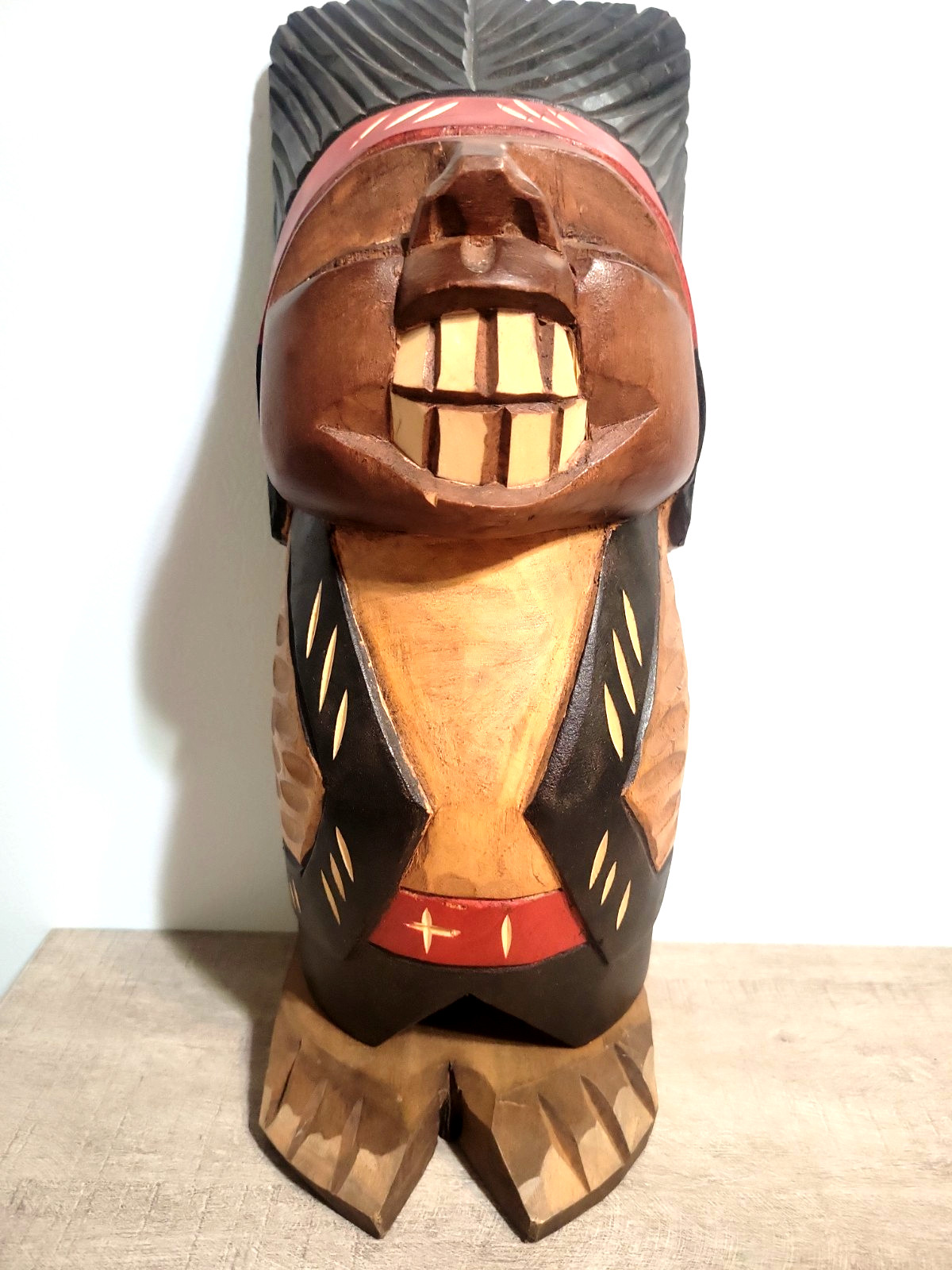Chilean Indio Picaro Naughty Wood Sculpture Folk Art Adult Themed Male 13″