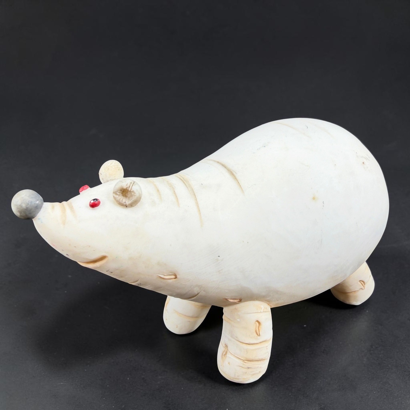 Enesco Home Grown Radish Polar Bear Figure Resin 2000s Food Collectible VTG