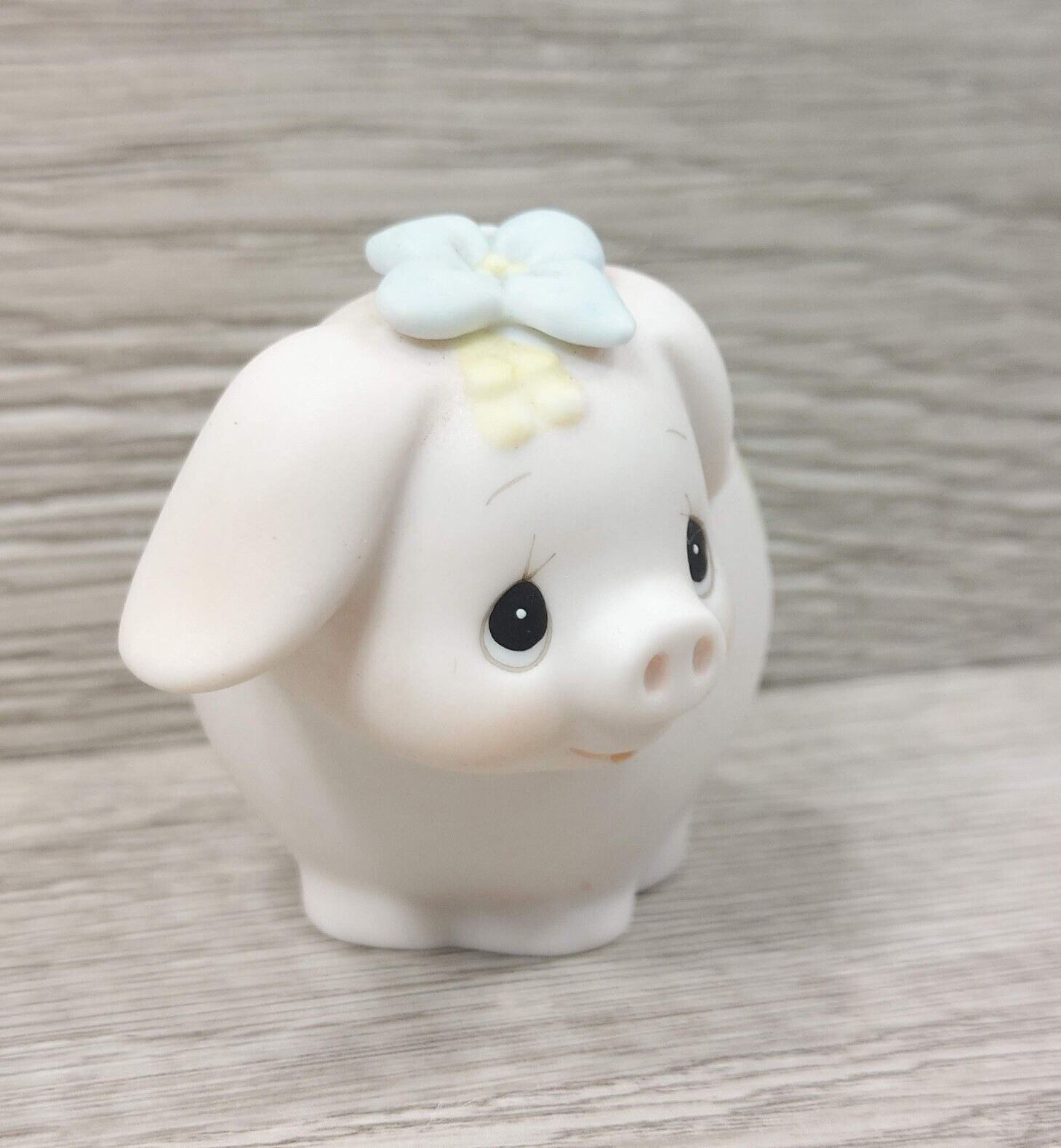 Precious Moments Pig w/Flower On Head Figurine Johnathon & David VTG Collection