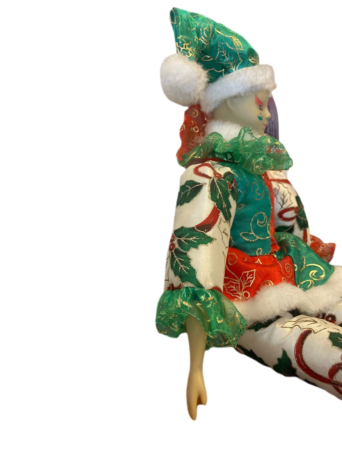 Sugar Loaf Classiques 2007 17″ Plush Christmas Poinsettia Harlequin Jester Clown
