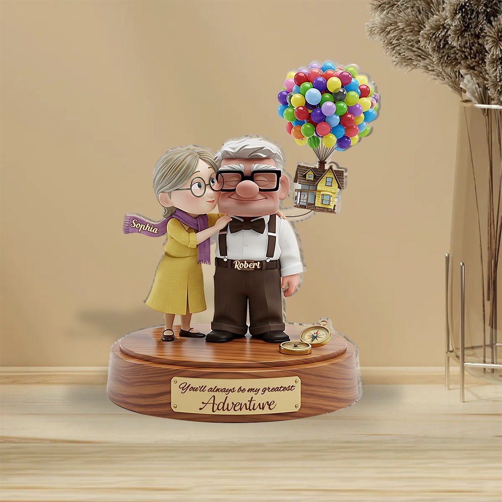 Personalized Carl Ellie Up Couple Family Acrylic Plaque Wooden Block Desk Decor