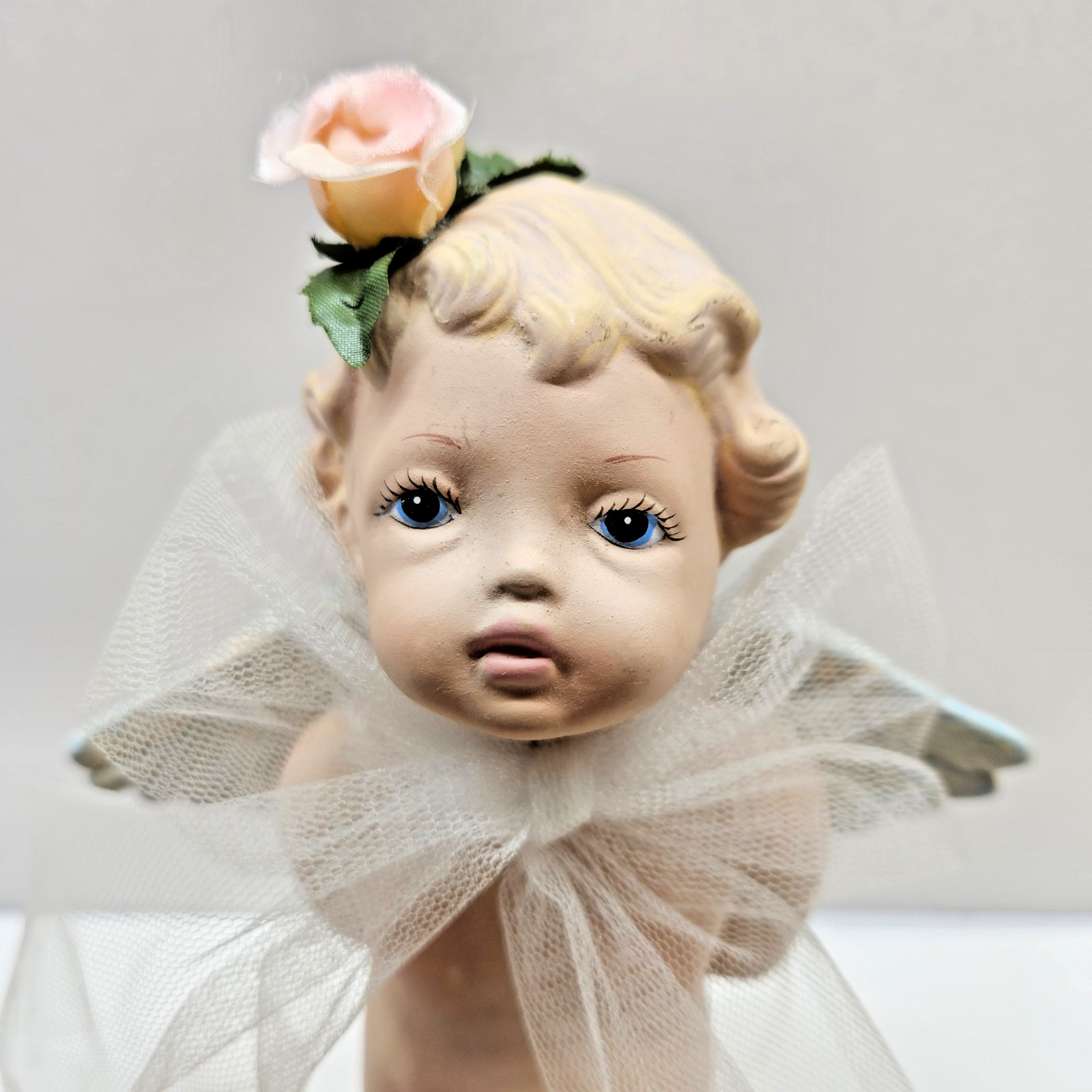 Vintage Scioto Ceramic Angel Cherub Figurine