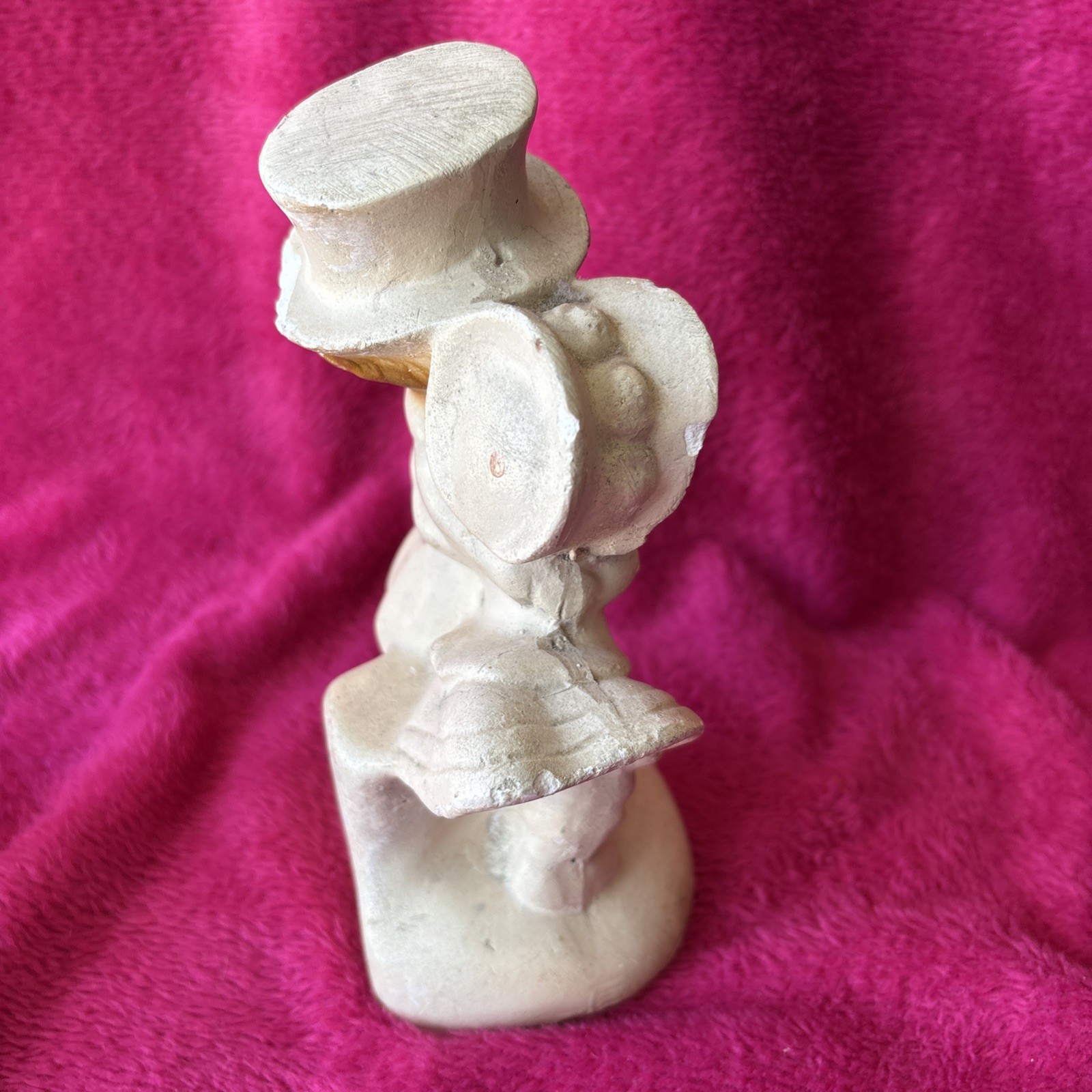 Vintage Chalkware Plaster Bride And Groom (2)