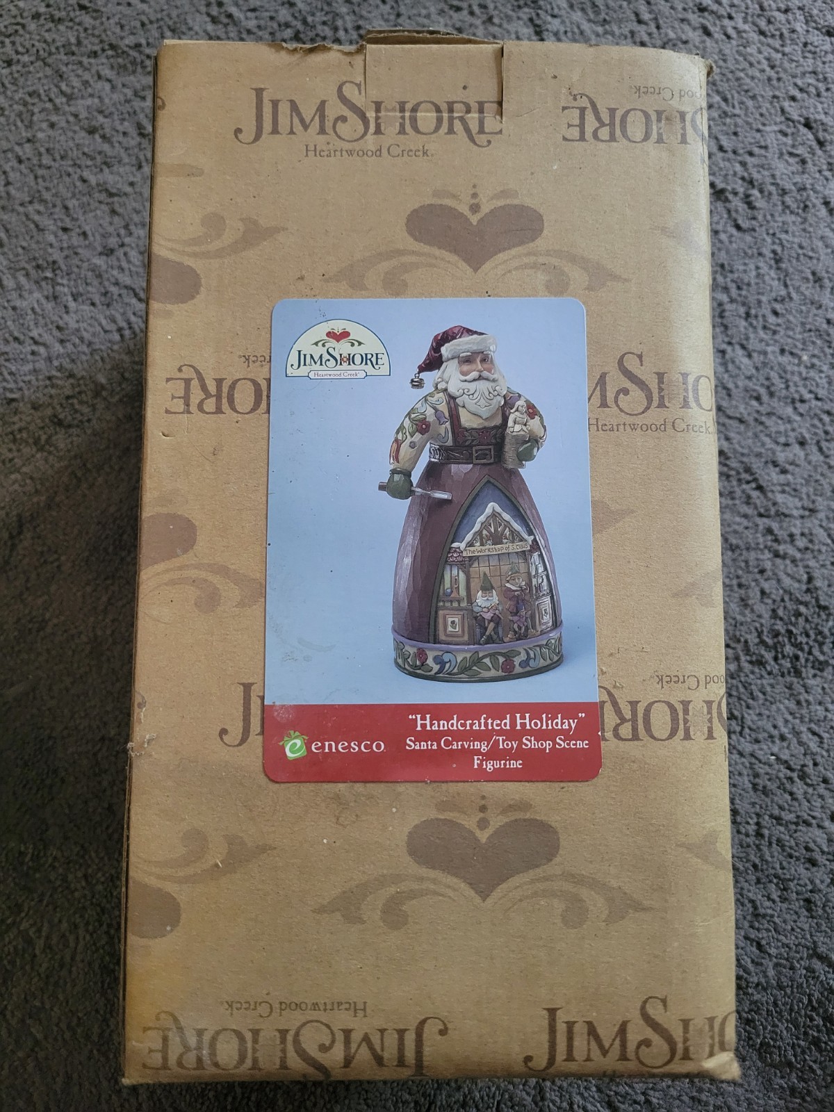 Jim Shore Heartwood “Handcrafted Holiday” Santa Toy Shop Scene – 2011 Rare W Box