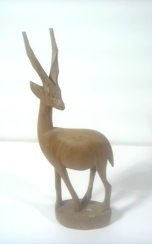 Hand Carved Wooden Impala/Antelope/Gazelle/Kudu Deer MCM Africa Kenya VTG