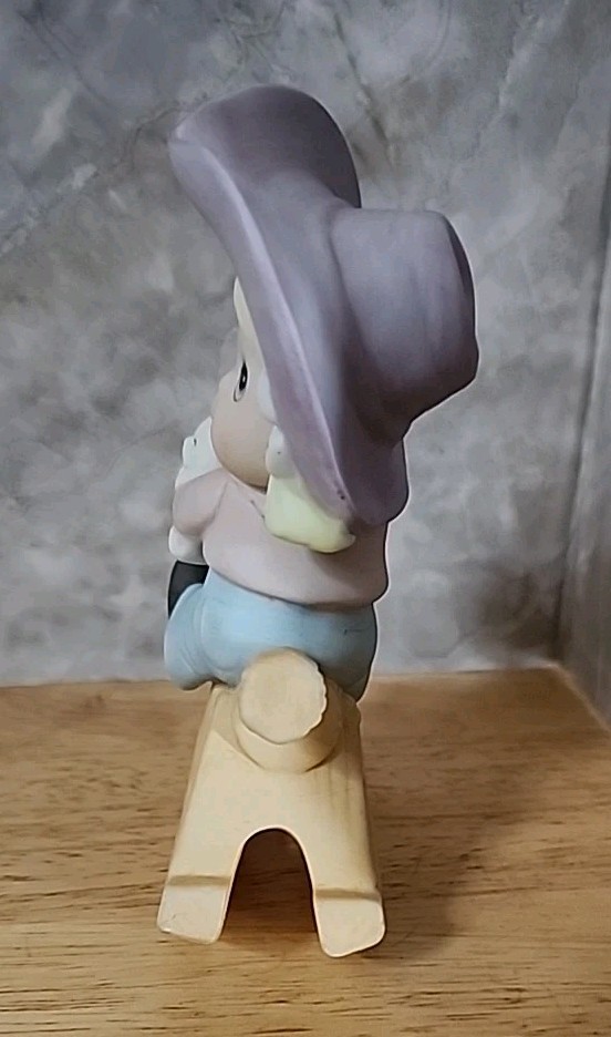 Vintage Homco Cowgirl on Rocking Horse 5.5 Inches Tall Figurine #1417