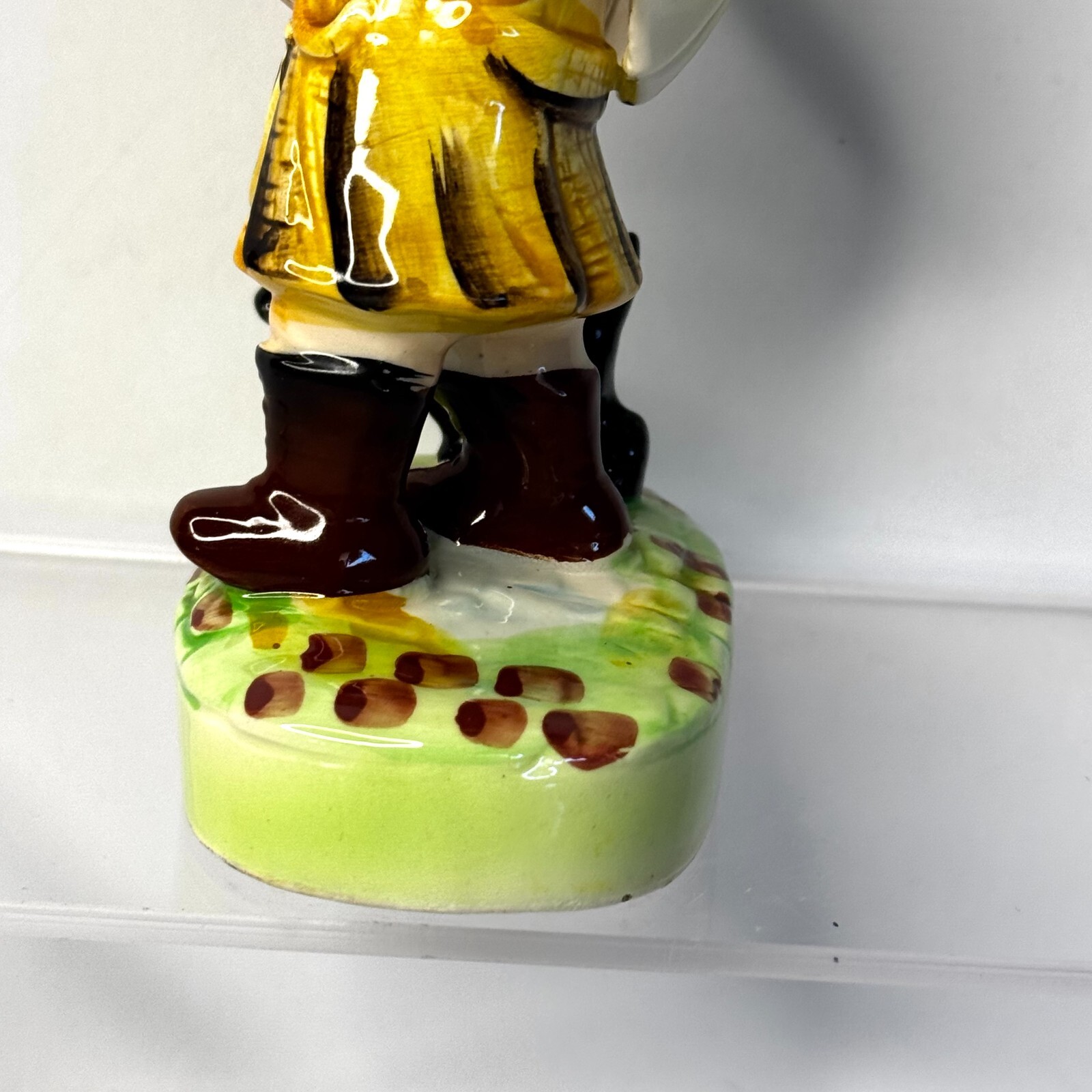 Vtg American Greetings Porcelain Ceramic 6″ Corp Girl with Umbrella Dog Figurine