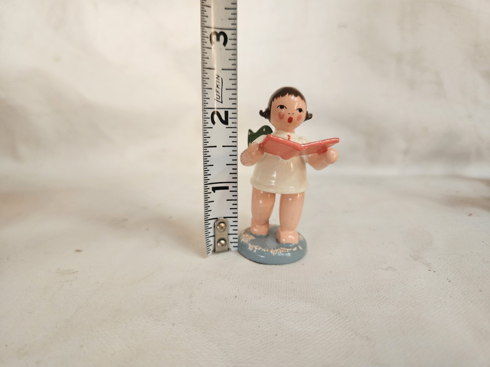 Vintage Ellmann Miniature Angel Musician Singing Silent Night Germany