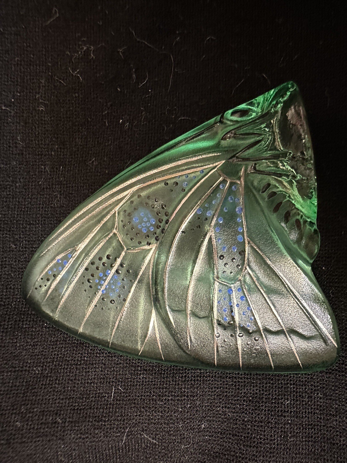Lalique crystal butterfly figurines vary colors