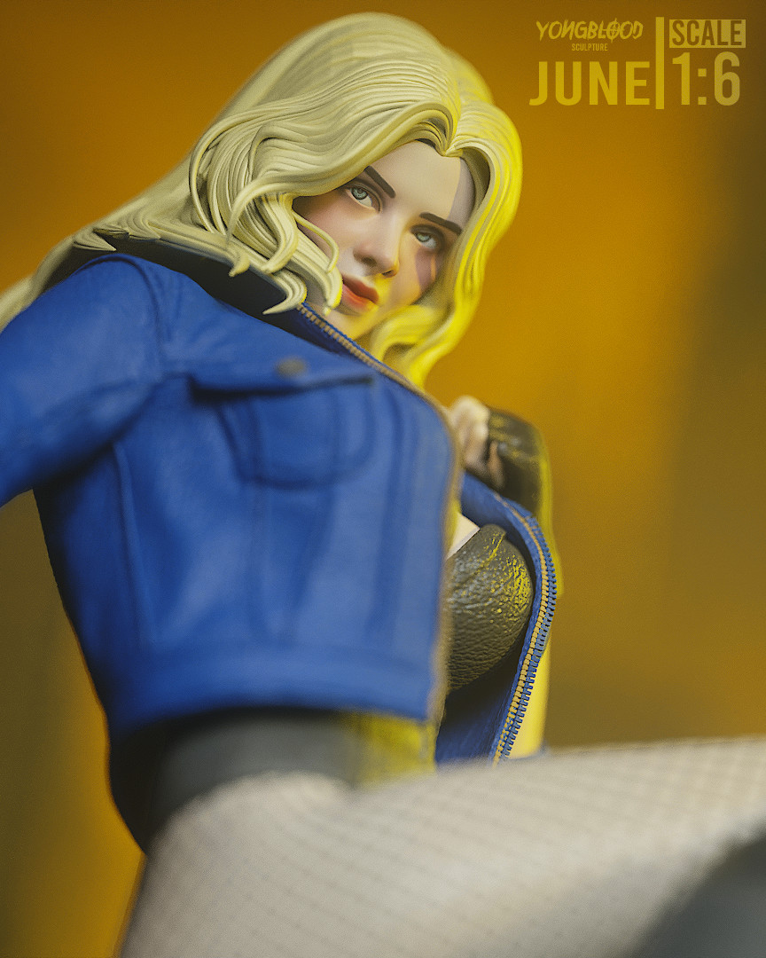 Black Canary Figurine DC Comics Hand Painted Model / DIY Kit 16 pcs