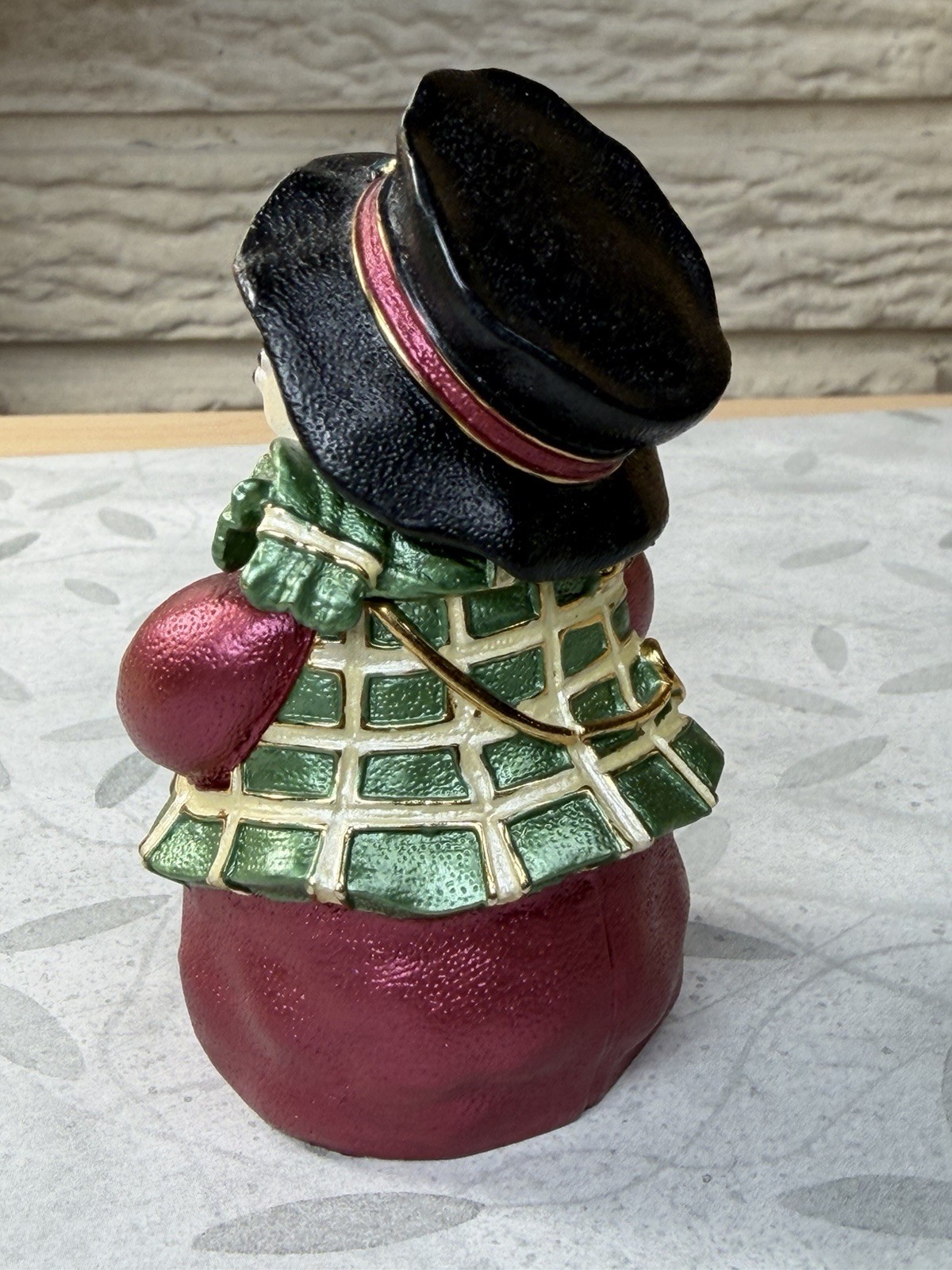 RUCINNI Snowman Hinged Trinket Box figurine with original Box