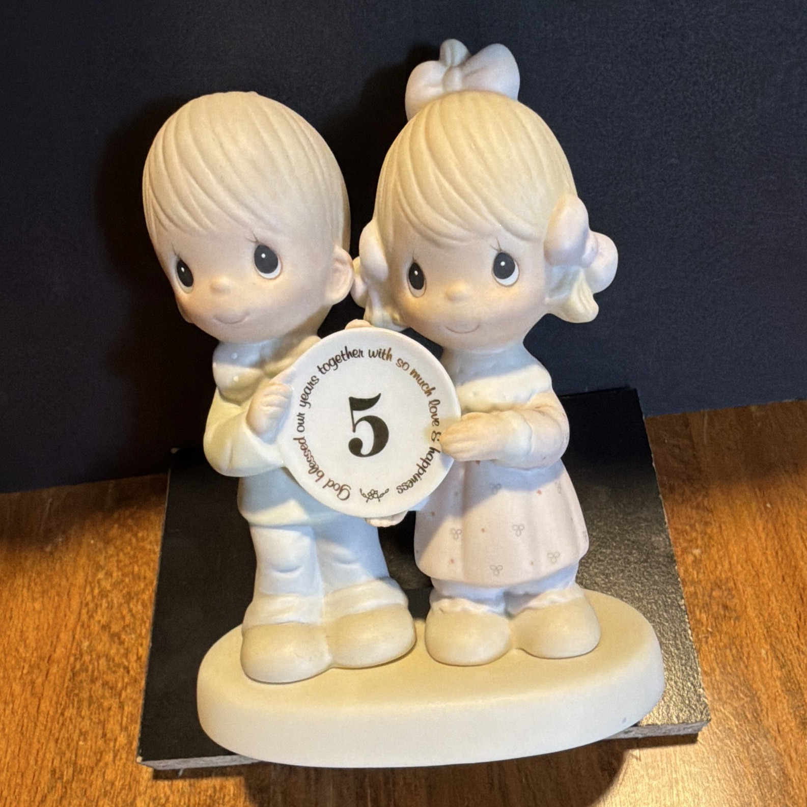 Enesco Jonathan & David Anniversary Couple Porcelain Figurine 1983 Signed 5″