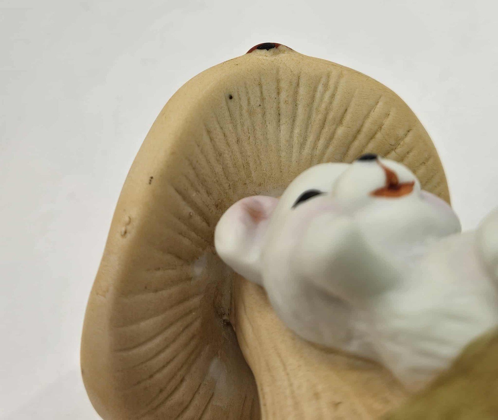 VTG Mushroom and Rabbit Ceramic Figurine