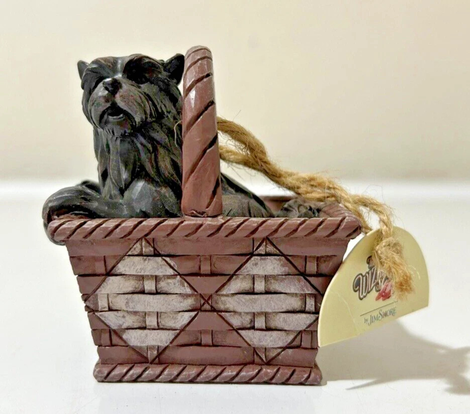 ENESCO JIM SHORE WIZARD OF OZ TOTO IN BASKET ORNAMENT # 4054569