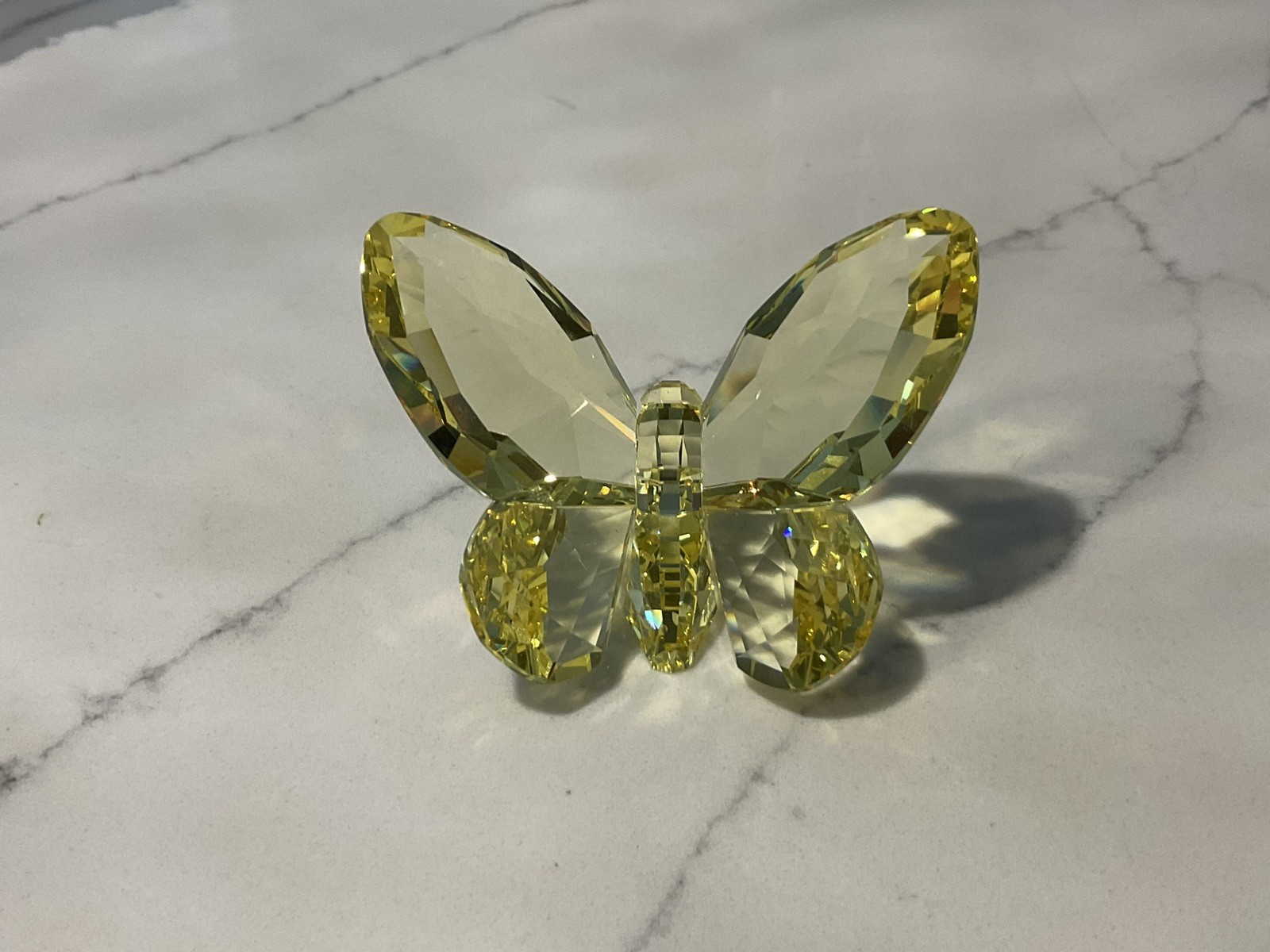 SWAROVSKI CRYSTAL BUTTERFLY FIGURINES Yellow Green Clair