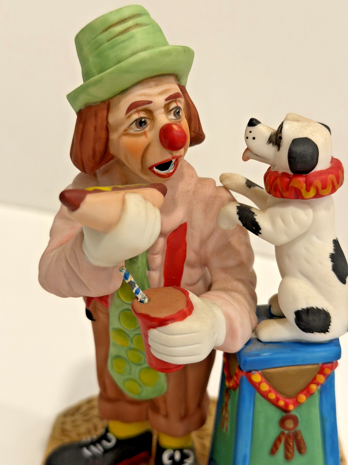 Vintage Ron Lee Carnival of Clowns Its Not a Dog Eat Dog World #381 Clown Statue