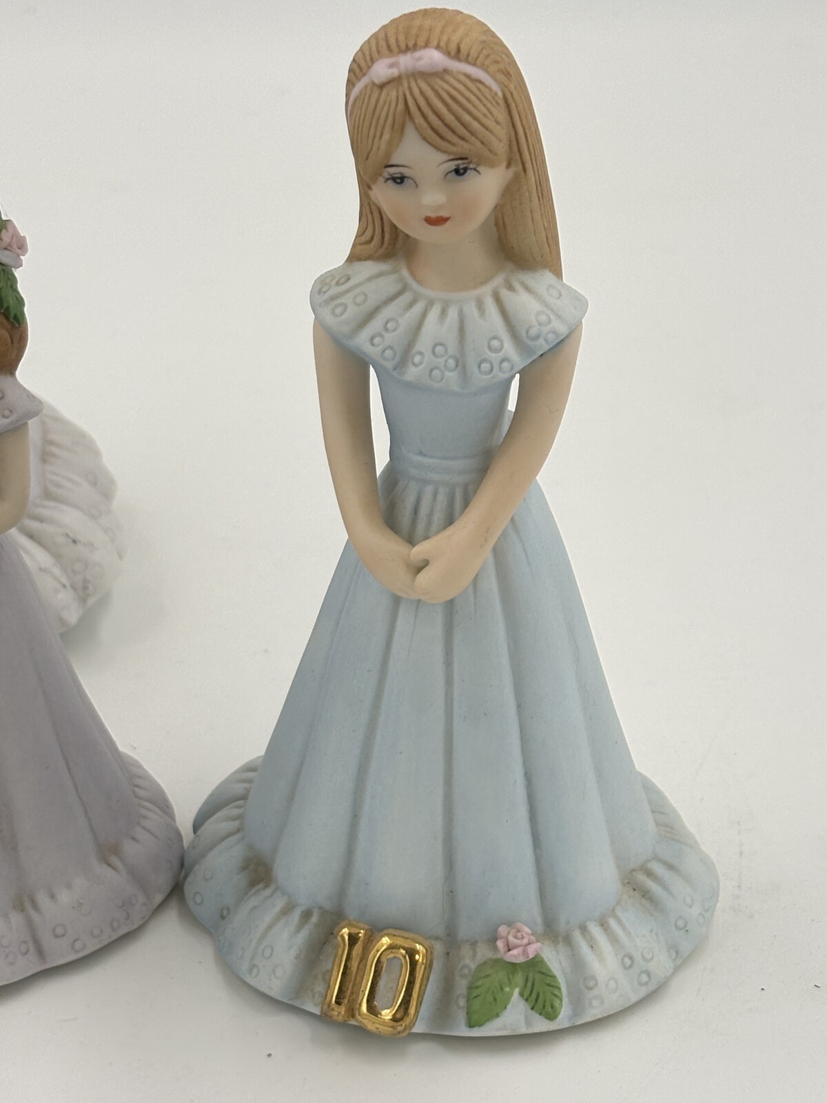 Enesco Growing Up Birthday Girls Figurines Lot Ages 1 4 6 8 10 16