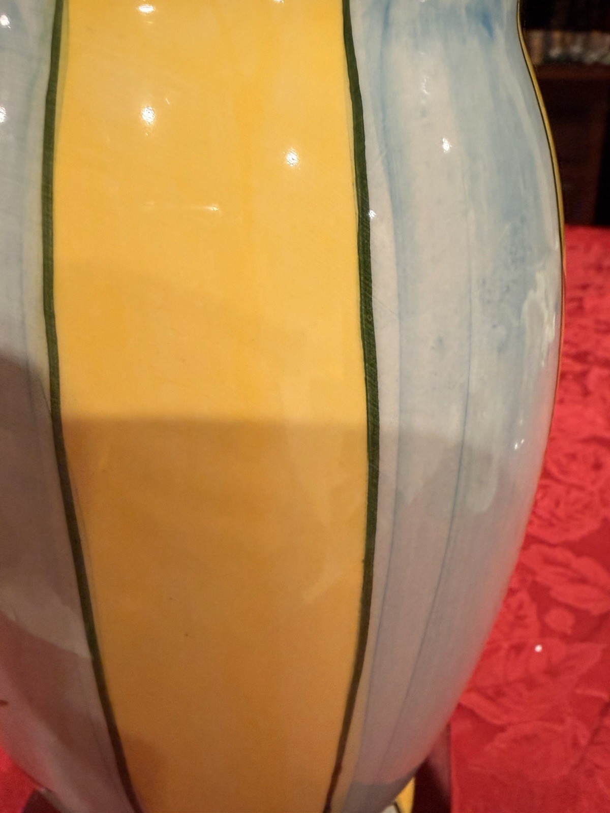 Jay Willfred Andrea by Sadek Vase Portugal Hand Painted Ruffled Signed ex Con
