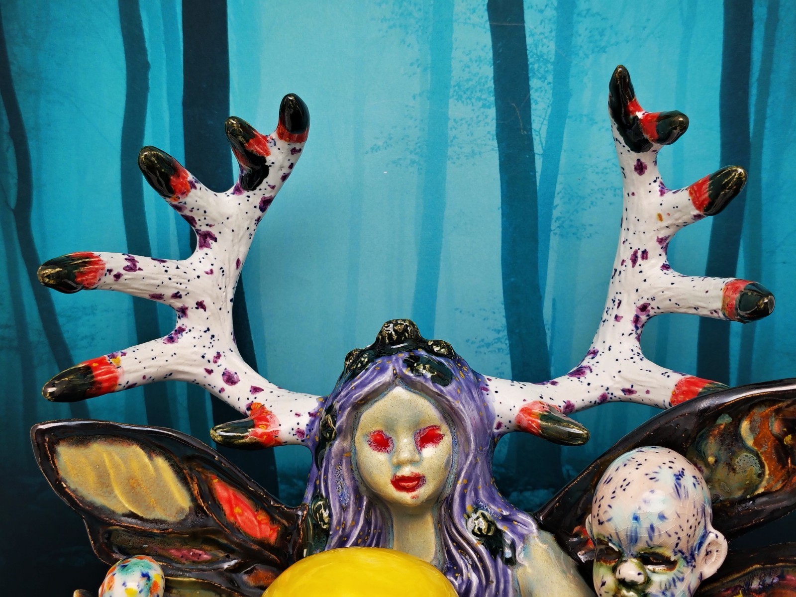 The Fairy Who Styled the Silence – Original Handmade Ceramic Figurine Gothic