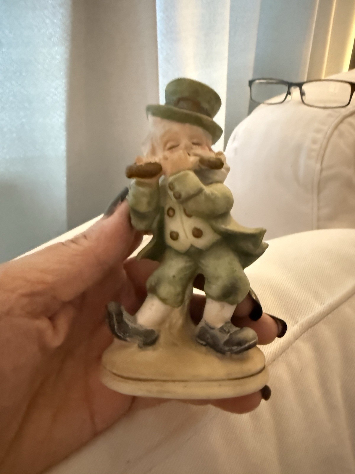 Lefton Leprechaun Figure with Playing Fiddle