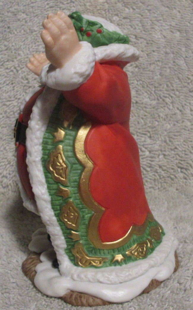 Fitz & Floyd Holiday Hamlet Santa Claus Enchanted Forest Christmas Figurine 1993