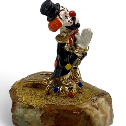 1983 Ron Lee Praying Clown “Hobo Joe” Sculpture 24K Signed Circus Retro Vintage