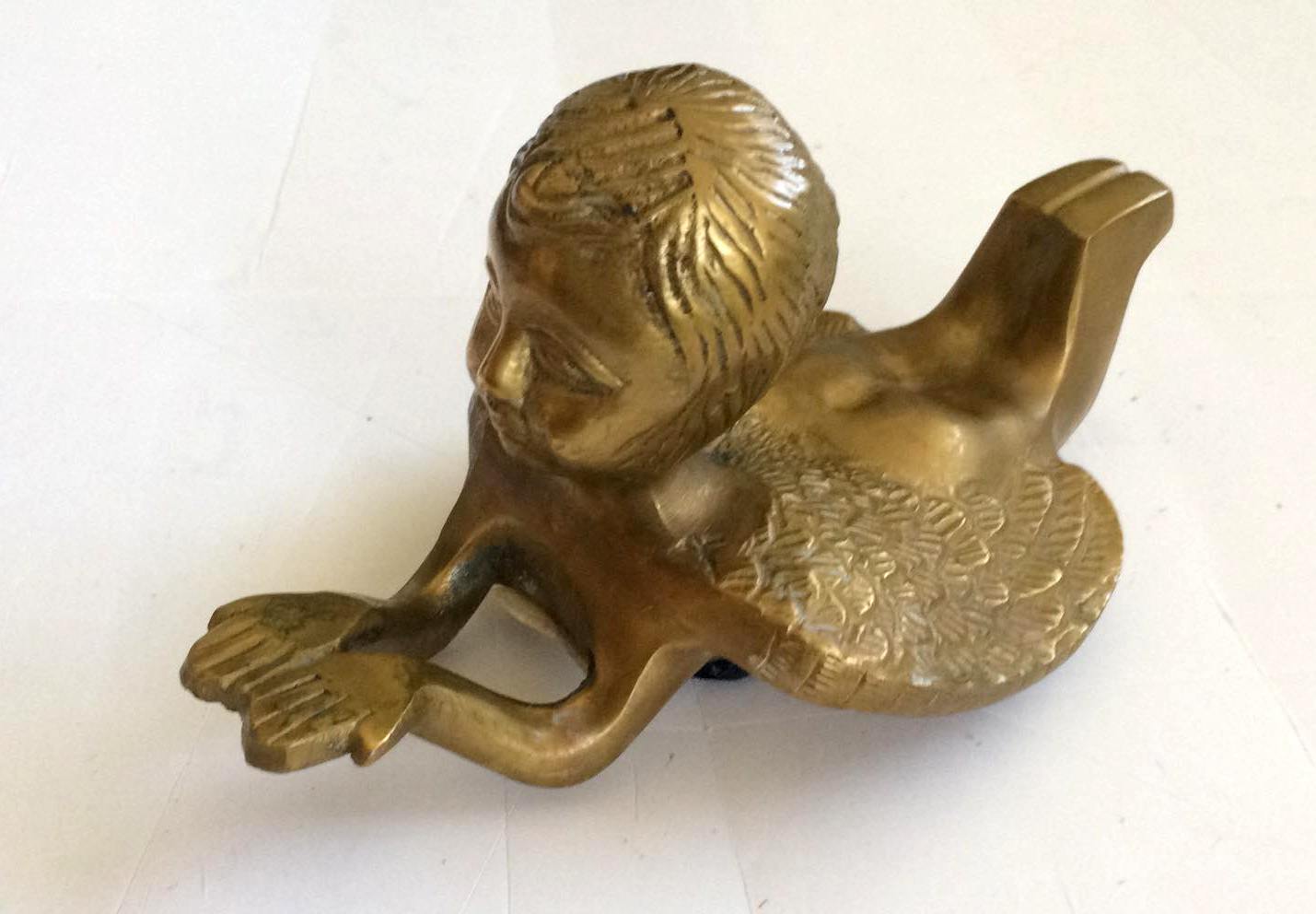 ANGEL LAYING DOWN SOLID BRASS – HEAVY 1 lb 7 oz